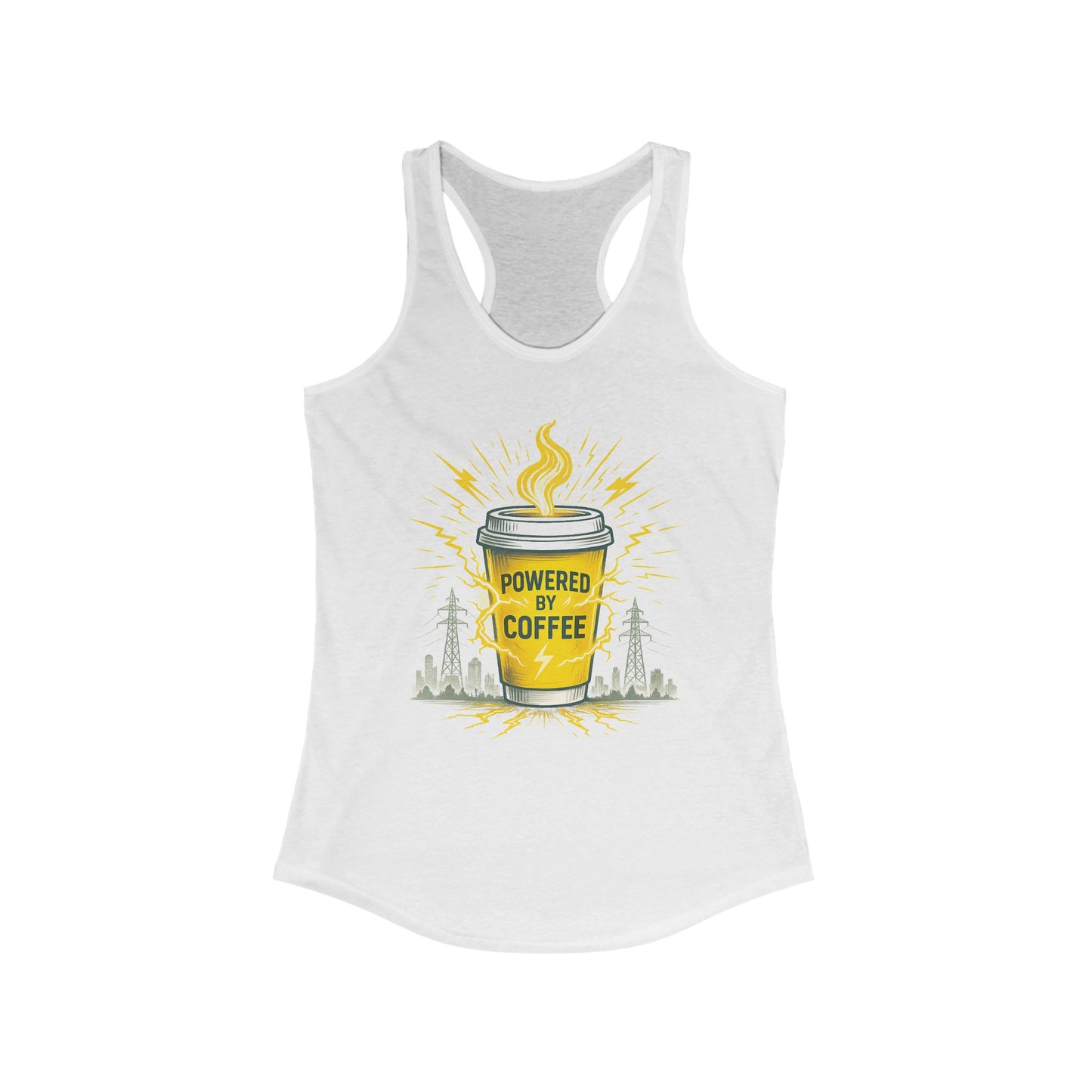 Powered by Coffee Racerback Tank for Women
