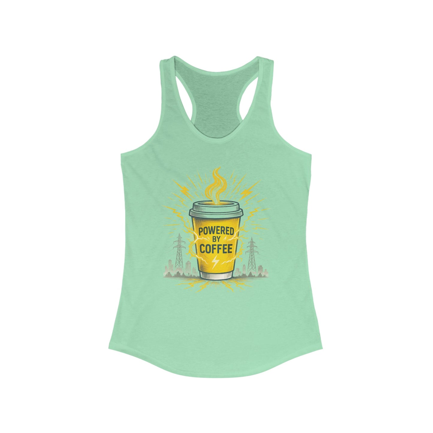 Powered by Coffee Racerback Tank for Women
