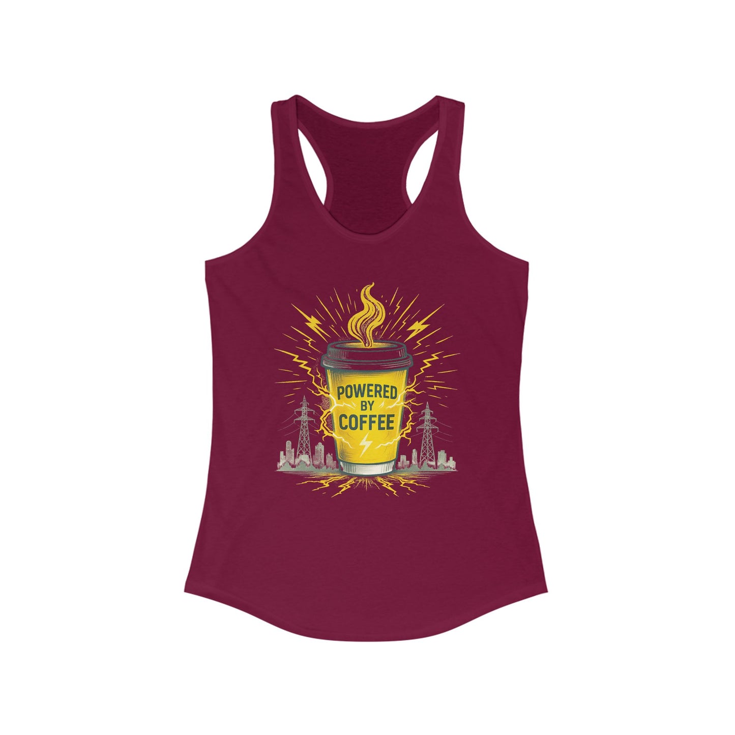Powered by Coffee Racerback Tank for Women