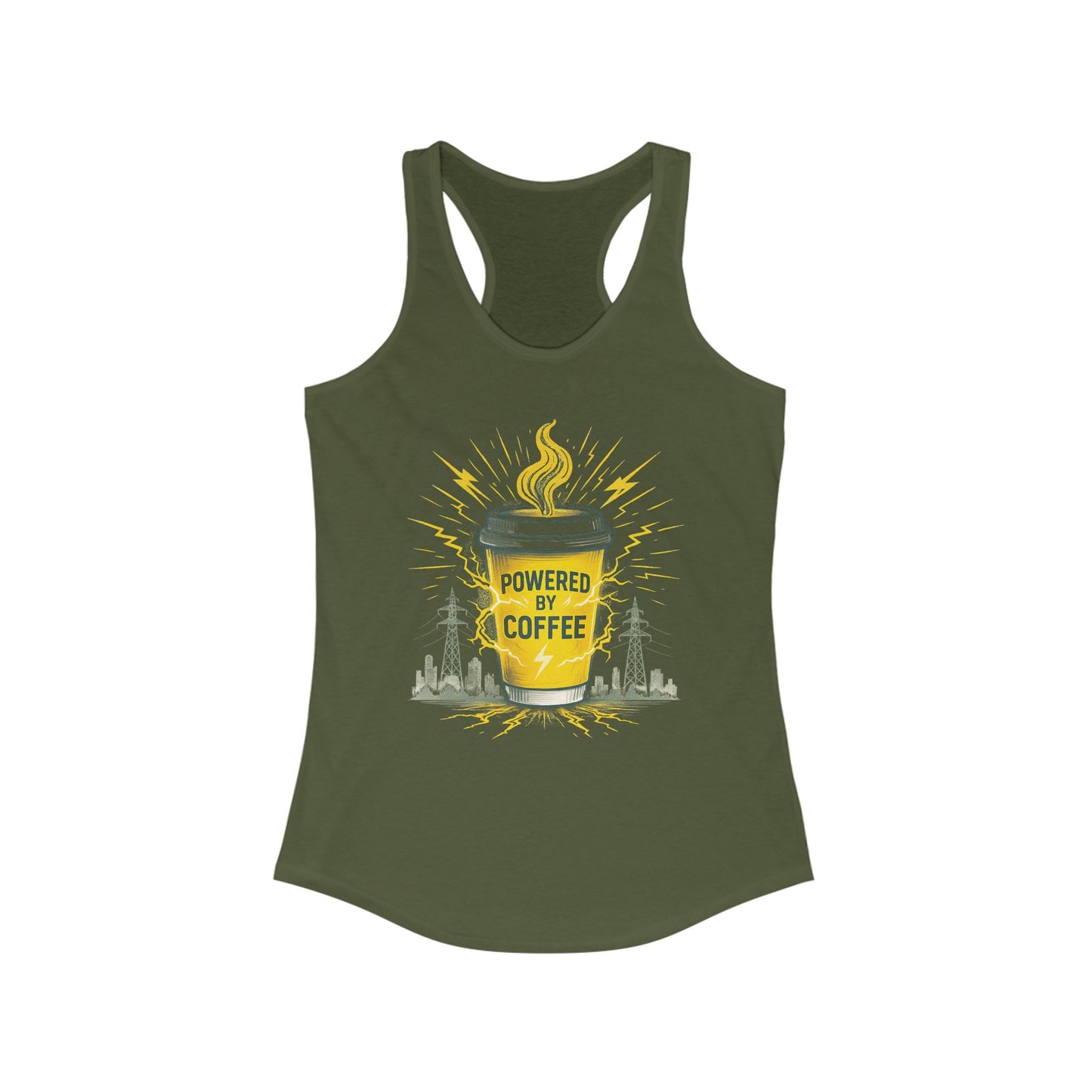 Powered by Coffee Racerback Tank for Women