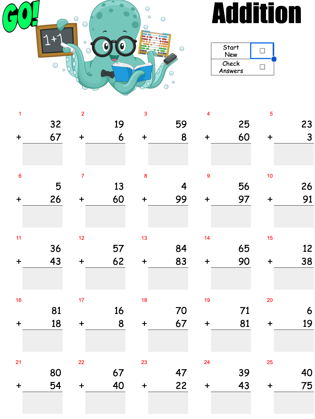 Modern Math - Problem Generator