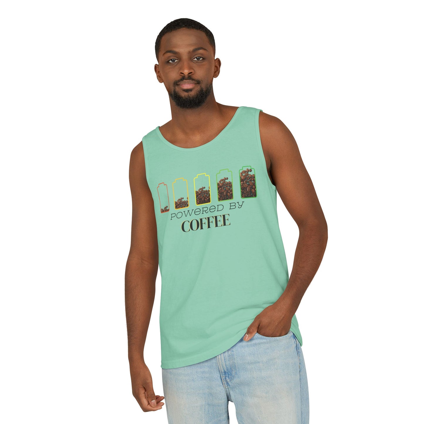 Powered by Coffee Men's Tank Top