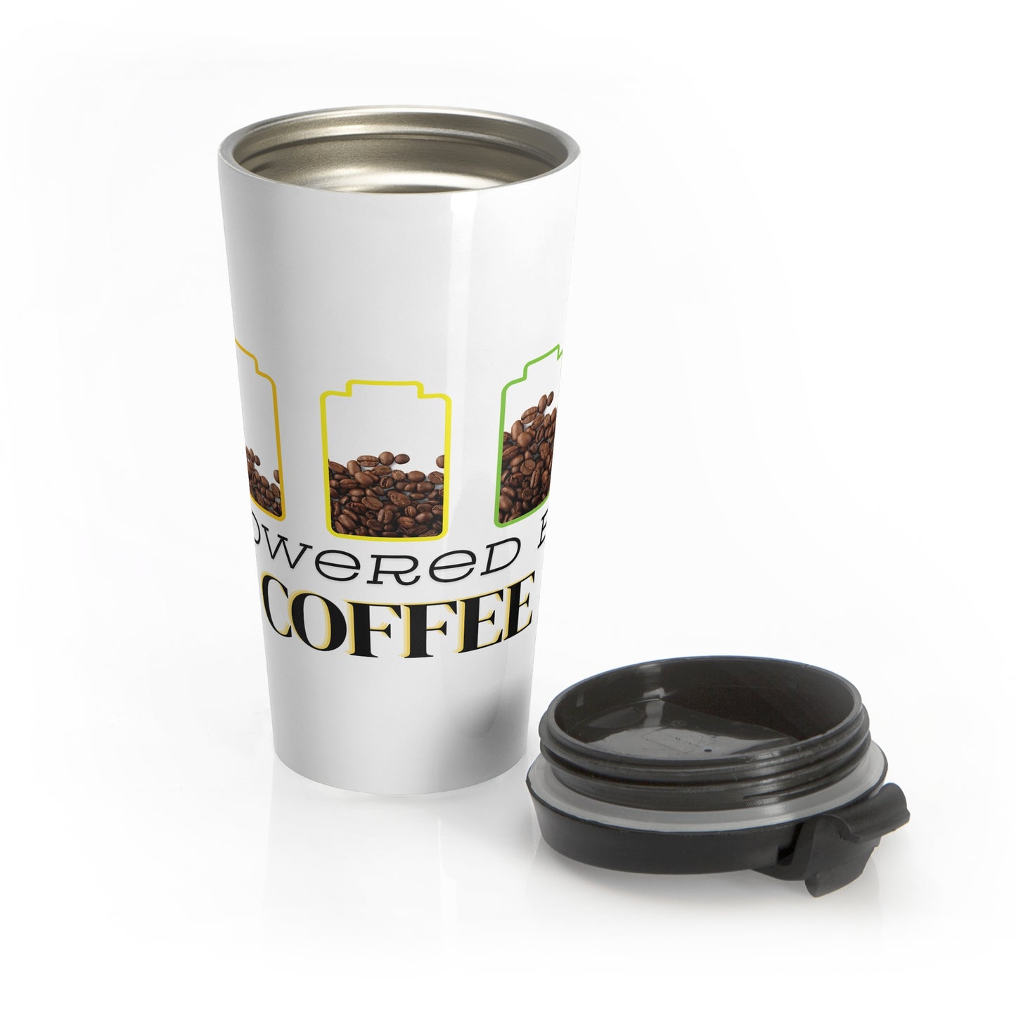 Powered by Coffee Stainless Steel Mug