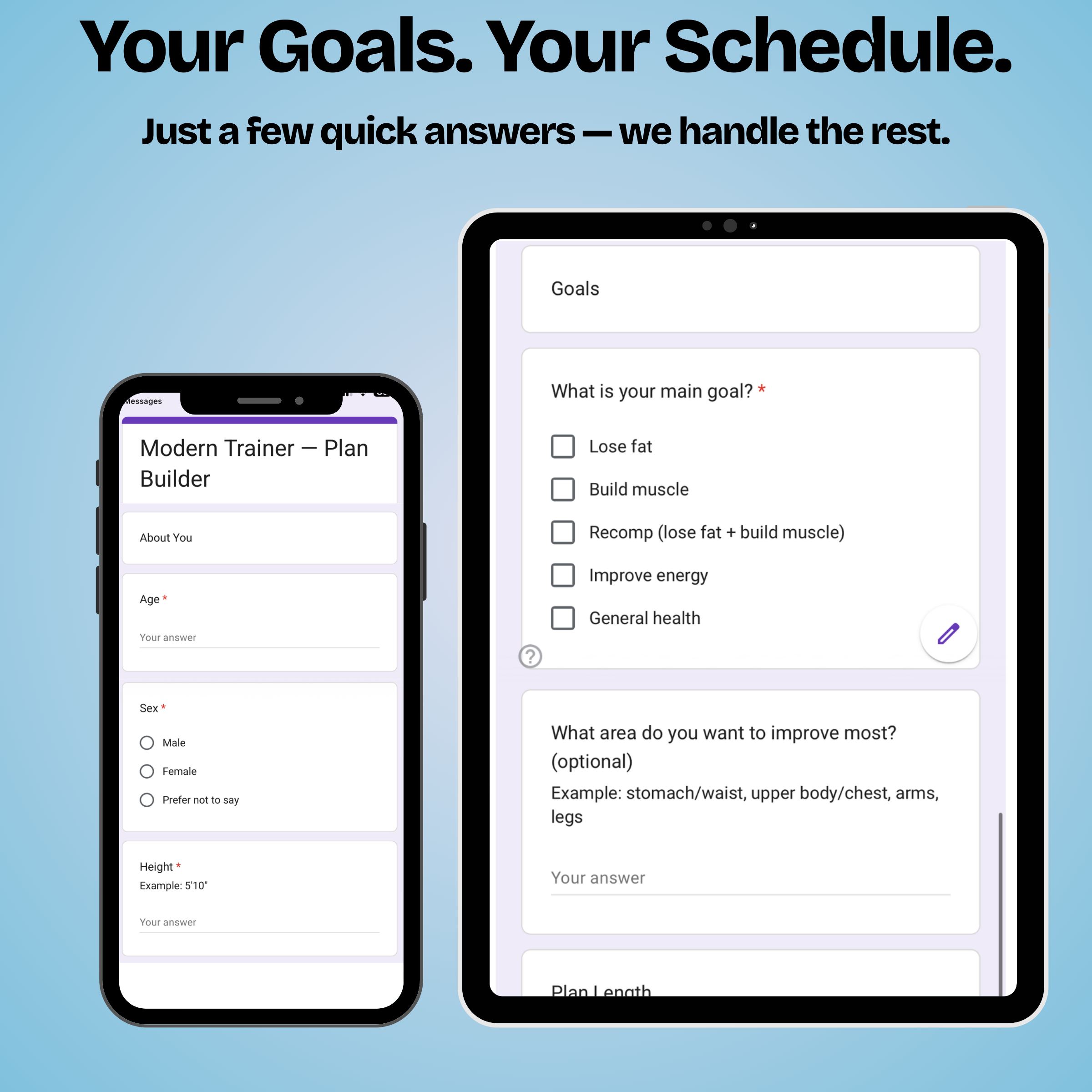 Modern Trainer - Custom Workout Planner