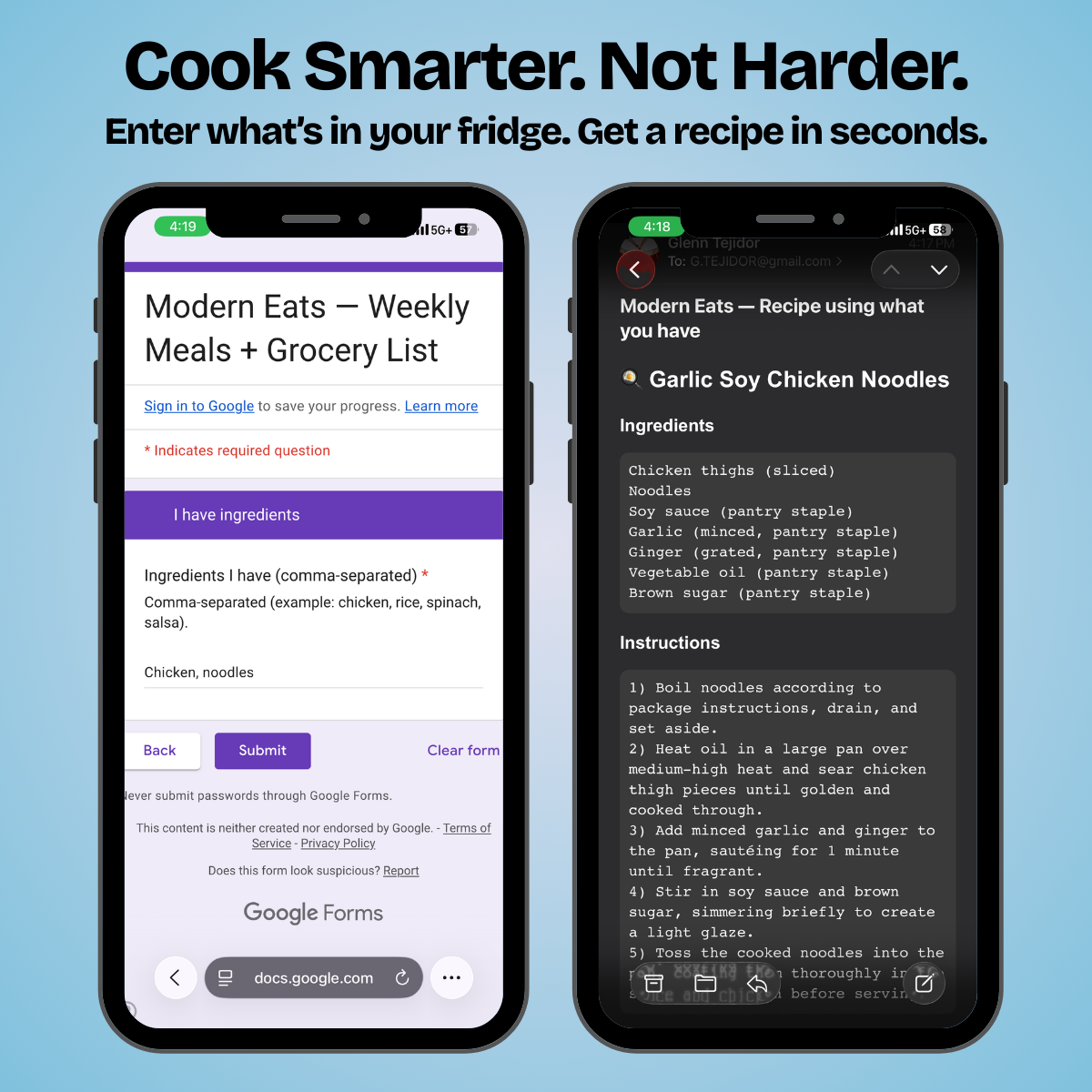 Modern Eats - Meal Planner / Grocery Generator