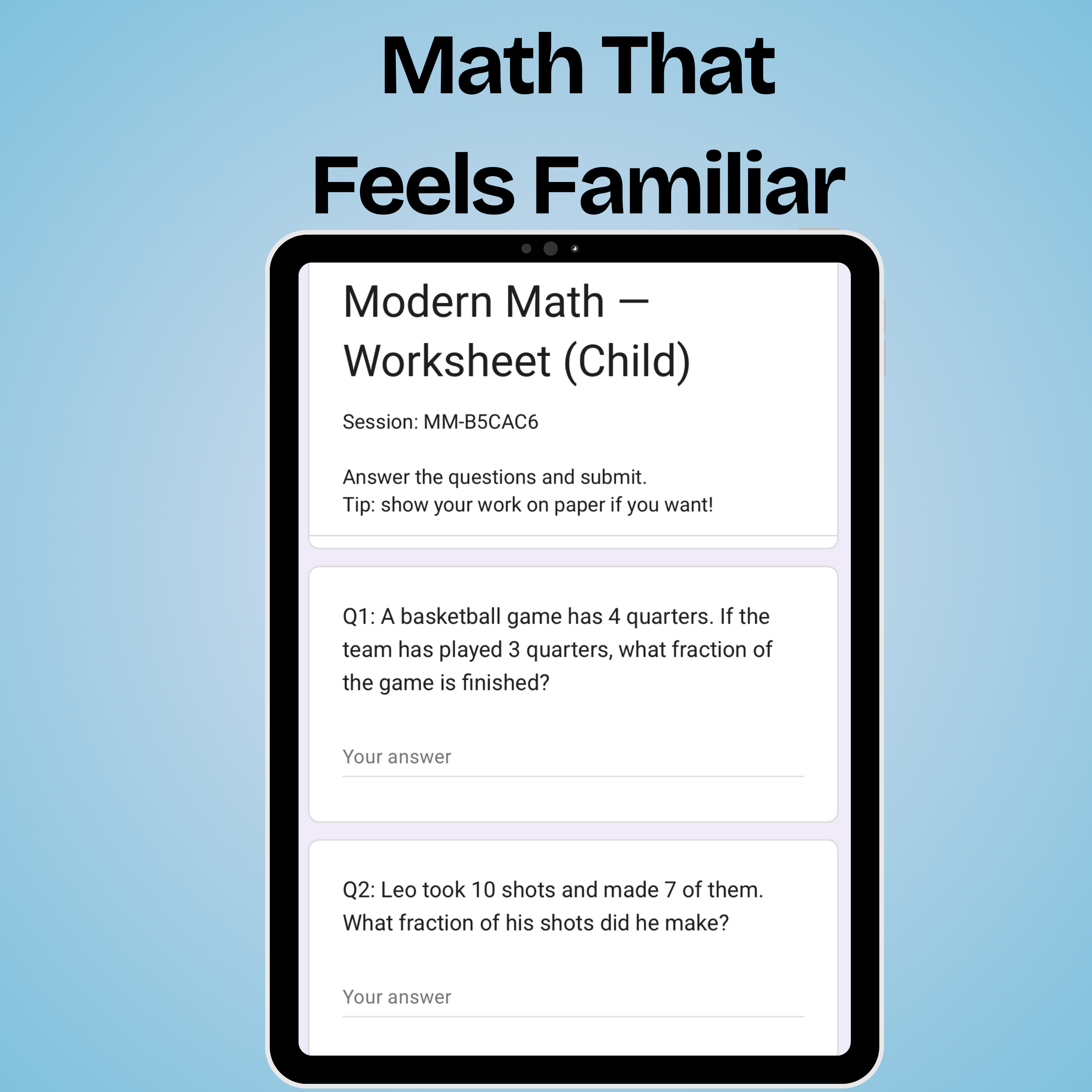 Modern Math - Coming Soon!