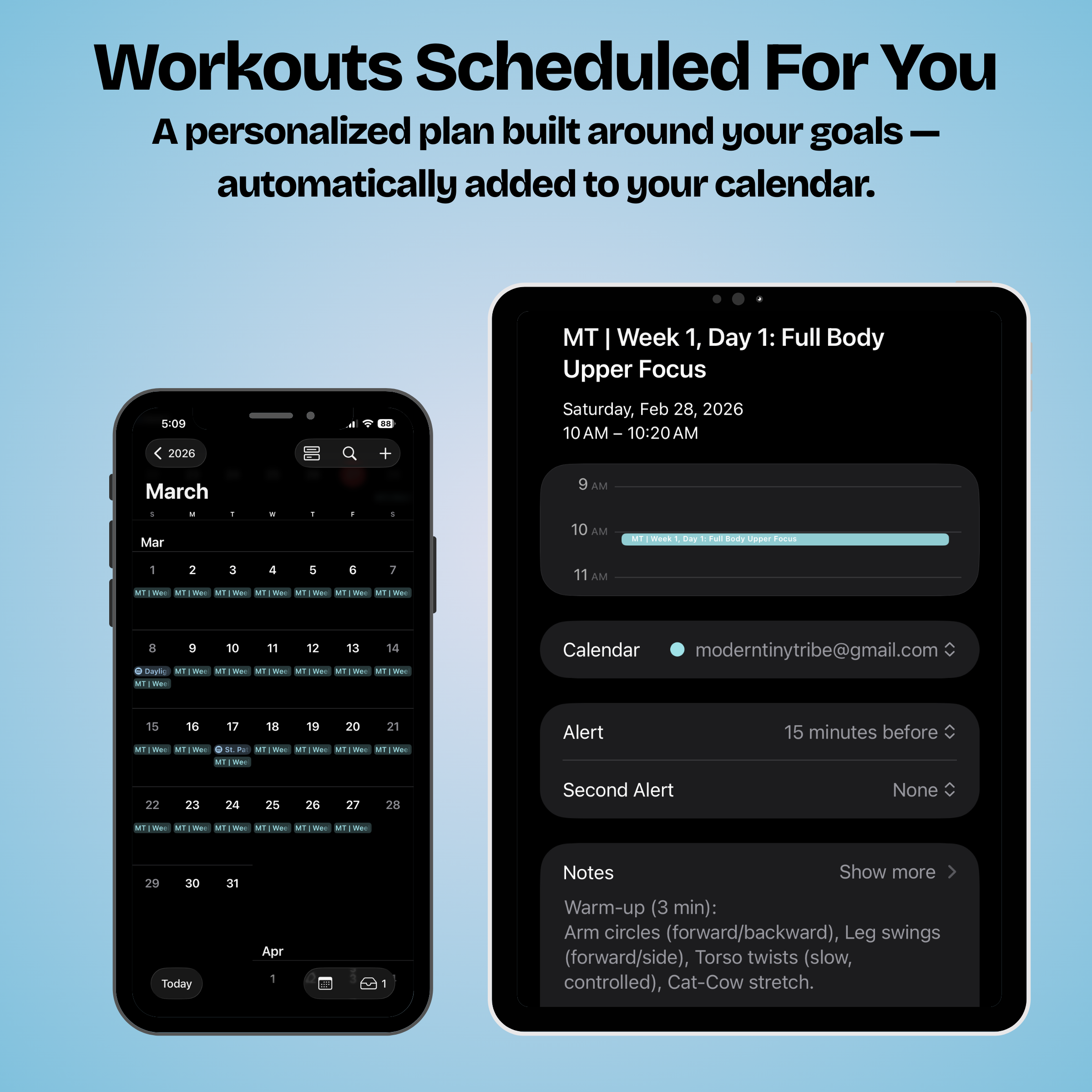 Modern Trainer - Custom Workout Planner