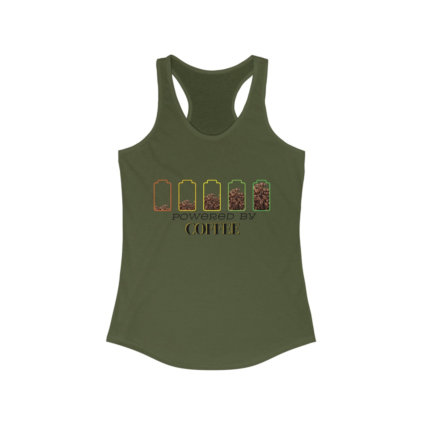 Powered by Coffee Womens Tank Top