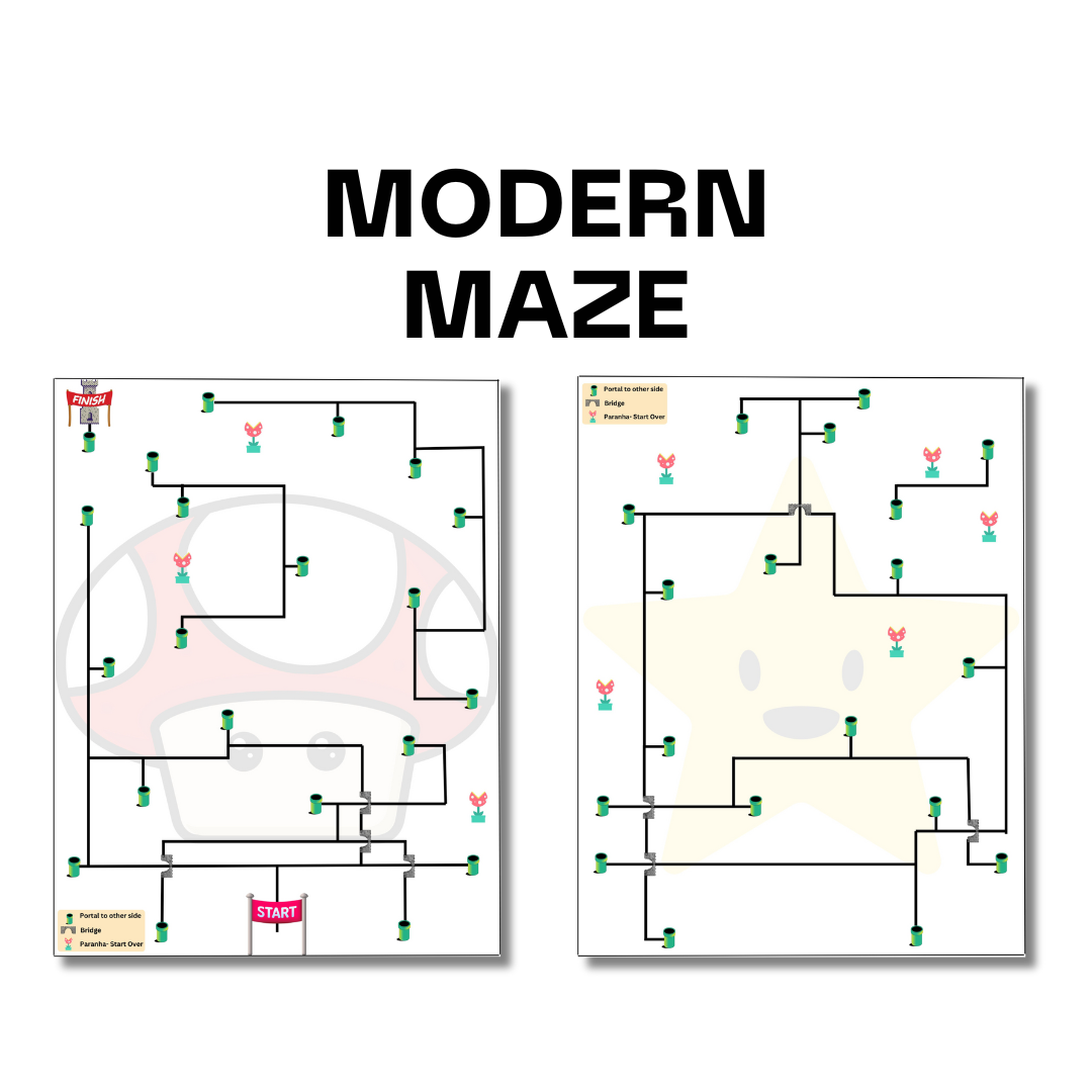 Double-Sided Maze Printout