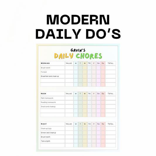 Modern Daily Do's - Chores Template