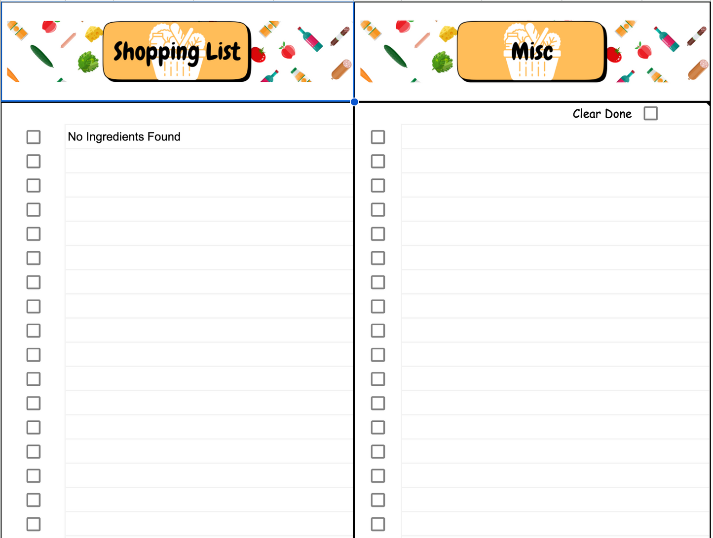 Modern Eats - Meal Planner / Grocery Generator