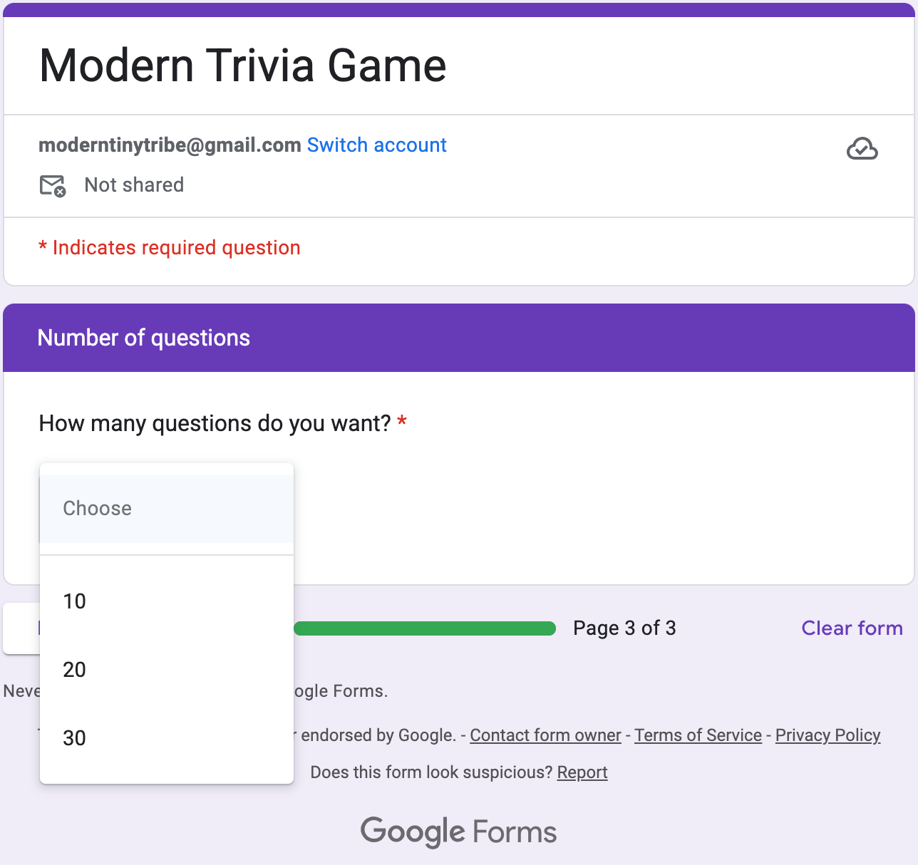 Modern Trivia - Coming Soon!